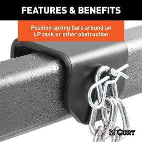 img 1 attached to 🔒 CURT 17003 Weight Distribution Hitch Clamp-On Hookup Brackets: Secure and Convenient Black Brackets