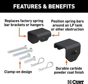 img 2 attached to 🔒 CURT 17003 Weight Distribution Hitch Clamp-On Hookup Brackets: Secure and Convenient Black Brackets