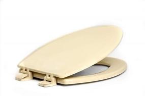 img 4 attached to Centoco 900-106 Elongated Wooden Toilet Seat, Heavy Duty Molded Wood With Centocore Technology, Bone
