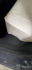 img 7 attached to Чехол на сиденье Tesla Model 3 из кожи наппа - защита автомобильного сиденья Xipoo Fit (белый)