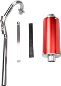 img 1 attached to 🏍️ High Performance Big Bore Muffler Exhaust Silencer for Honda XR50 CRF50 Chinese 70cc 110cc 125cc SDG SSR Taotao Atomik Thumpstar Roketa Coolster Apollo Dirt Pit Bike (Red)