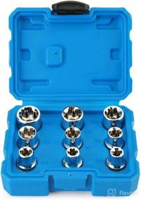 img 4 attached to 🔧 Renekton E-Torx Socket Set, E10 to E24, Cr-V Steel, 1/2-Inch Drive, 9-Piece Set with External Star Female E-Torx