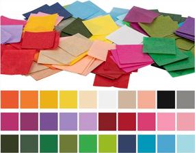 img 4 attached to Get Creative With Nicunom 9600 Pcs 1-Inch Tissue Paper Squares In 30 Assorted Colors For Crafting, Scrapbooking, And Classroom Activities – School Supplies That Inspire DIY Projects!