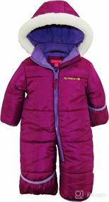 img 1 attached to Pink Platinum Baby Girls' One-Piece Puffer Snowsuit with Hood - Ideal for Newborns & Infants during Winter