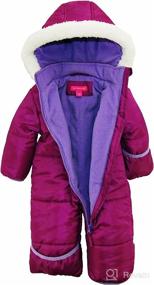 img 3 attached to Pink Platinum Baby Girls' One-Piece Puffer Snowsuit with Hood - Ideal for Newborns & Infants during Winter