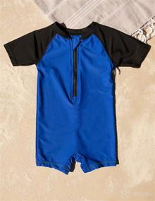 img 1 attached to UPF 50+ One Piece Rashguard for Baby Boys and Girls (Size 3-24 Months)