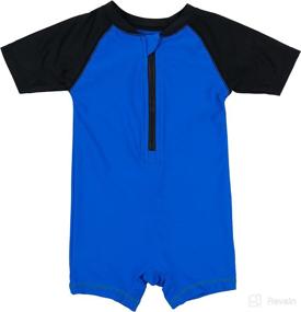 img 4 attached to UPF 50+ One Piece Rashguard for Baby Boys and Girls (Size 3-24 Months)