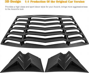 img 2 attached to Matte Black GT Lambo Style Rear & Side Window Louvers For Honda Accord 2013-2017 Sedan 4-Door - ABS Sun Shade Windshield Cover Set Of 3