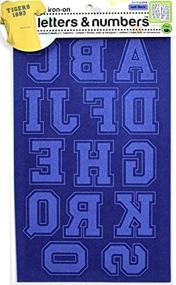 img 2 attached to Collegiate Soft Flock Iron-On Letters &amp; Numbers By Dritz CL175LNRB, 1-3/4 дюйма, ярко-синий (упаковка из 3 листов)