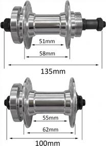 img 3 attached to One Pair Of Aluminum Bike Hubs, 36-Hole Quick Release Bicycle Hub With Front And Rear Width Of 100Mm X 135Mm For Bike Wheels - DONSP1986