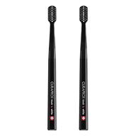 black & white curaprox ultra toothbrushes: enhanced for better dental care logo