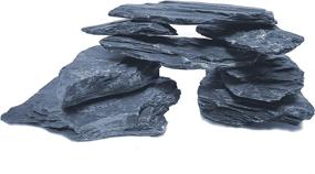 img 4 attached to Large 5-7 Inch Natural Slate Stones - PH Neutral for Ideal Aquascaping, Igwami Aquariums, Reptile and Amphibian Enclosures, Stone Carving Crafts (10 lbs)