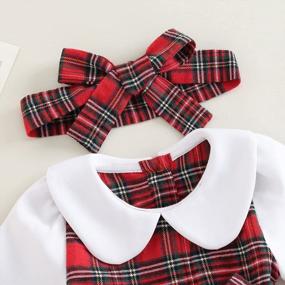 img 1 attached to Toddler Baby Girl Plaid Dress Cute Christmas Party Dress For Girls