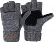 vigrace winter knitted convertible fingerless gloves wool mittens warm mitten glove for women and men logo