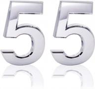 серебряный двойной 5 2,75-дюймовый самоклеящийся номер дома номер двери адрес для почтового ящика домашний отель офис квартира квартира логотип