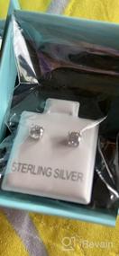 img 6 attached to Sterling Silver Rhodium Plated Zirconia Screwback Earrings for Girls' Jewelry