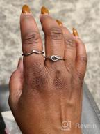 img 1 attached to Adramata Engagement Wave Ring Set: Stylish 3-Piece Stainless Steel Thumb Rings For Women review by Phil Prater