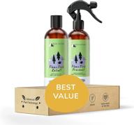 🐶 kin+kind natural dog flea and tick prevention - plant-based flea shampoo + spray value pack (12 fl oz) - vet formulated with lavender, coconut, and peppermint - made in the usa logo