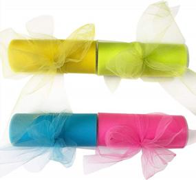 img 1 attached to DIY Wedding And Valentines Decor: Misscrafts Tulle Netting Ribbons In 4 Colors - 75 Feet Per Roll