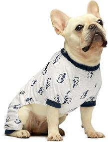 img 2 attached to 🐾 Breathable Cotton Dog Pajamas | Stretchy Puppy Clothes Sloth Onesie | Cat Apparel | Fitwarm Pet Shirt