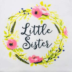 img 1 attached to Big Sister Shirt - MOLYHUA Letter Flower Print Short Sleeve Outfits White