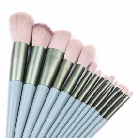 img 3 attached to 13 PCS Makeup Brush Set Premium Synthetic Silver Foundation Blending Blush Face Powder Brush Makeup Brush Kit (13 PCS)