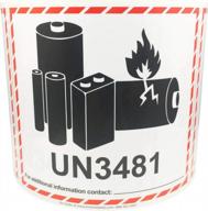 un3481 caution lithium battery labels 4.5 x 5 inch 500 adhesive stickers logo