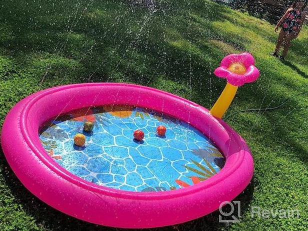 img 1 attached to 68-Inch Tepsmigo Splash Pad: The Ultimate Summer Water Fun For Girls review by Pat Haberman