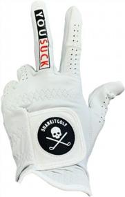 img 4 attached to Get A Lasting Grip Of Laughs With SHANKITGOLF You Suck Funny Golf Glove - Pro Made Cabretta Leather Compression-Fit Glove For Men And Women