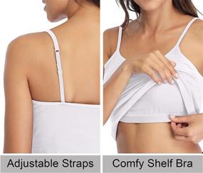 img 3 attached to Comfortable And Supportive Women'S Camisole With Shelf Bra - Perfect For Everyday Wear!