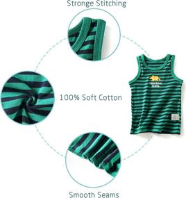 img 2 attached to 🦖 Evercute Sleeveless Boys' Cotton Dinosaur Clothing and Tops: Tees, Shirts