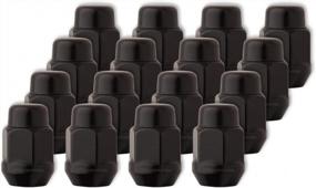 img 4 attached to DPAccessories Black Lug Nuts - Closed End Bulge Acorn Style - 7/16-20 Thread Size - Cone Seat - 13/16" Hex - LCB3C1HE2BK04016 (Set Of 16)