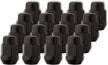 dpaccessories black lug nuts - closed end bulge acorn style - 7/16-20 thread size - cone seat - 13/16" hex - lcb3c1he2bk04016 (set of 16) logo
