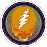 🌈 покрашенное небо grateful dead orange sunshine steal your face - наклейка на бампер и наклейка на ноутбук (2" x 2") - улучшено для seo логотип