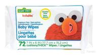 unscented large white baby wipes - sesame street, 72 count logo