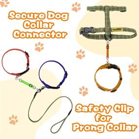 img 1 attached to 🐶 5 Pcs Reflective Nylon Dog Collar Connectors - Metal Double Ended Backup Clasps for Dog Harness Safety