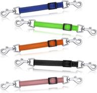 🐶 5 pcs reflective nylon dog collar connectors - metal double ended backup clasps for dog harness safety logo