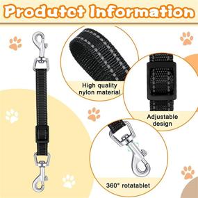 img 2 attached to 🐶 5 Pcs Reflective Nylon Dog Collar Connectors - Metal Double Ended Backup Clasps for Dog Harness Safety