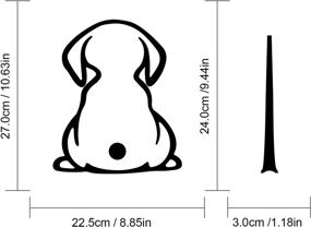 img 2 attached to Dreothy Dog Decal - Waterproof Vinyl Cartoon Dog Moving Tail Stickers for Car Rear Wipers & Windshield Window Decoration in Reflective White