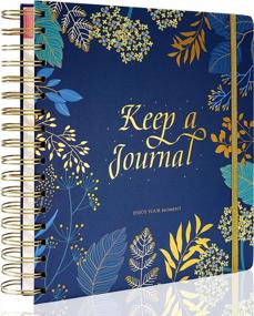 img 4 attached to Stay Organized & Stylish With CAGIE'S Floral Hardcover Notebook: College Ruled With Stickers & Dividers For Women