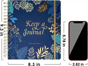 img 3 attached to Stay Organized & Stylish With CAGIE'S Floral Hardcover Notebook: College Ruled With Stickers & Dividers For Women