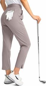 img 2 attached to Women'S Golf Pants 4 Pockets 7/8 Stretch High Waisted Sweatpants Travel Athletic Work Pants For Women Soothfeel
