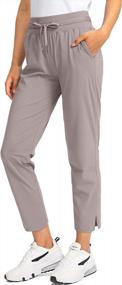 img 4 attached to Women'S Golf Pants 4 Pockets 7/8 Stretch High Waisted Sweatpants Travel Athletic Work Pants For Women Soothfeel