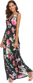 img 2 attached to Women'S Summer Floral Maxi Dress - Sherosa V Neck Sleeveless Casual Printed