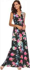 img 3 attached to Women'S Summer Floral Maxi Dress - Sherosa V Neck Sleeveless Casual Printed
