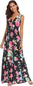 img 4 attached to Women'S Summer Floral Maxi Dress - Sherosa V Neck Sleeveless Casual Printed