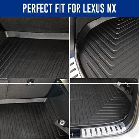 img 2 attached to 🚗 Luxury Cargo Liner for Lexus NX200t NX300 NX300h 2015-2021 - Tailored Car Trunk Mat - All-Weather Black Cargo Mat - Precision-Fit 3D Laser Measured Trunk Liners for Lexus NX200t NX300 NX300h