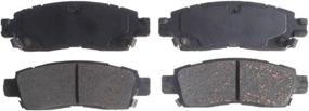 img 1 attached to 🔧 ACDelco Ceramic Rear Disc Brake Pad Set with Hardware - Silver 14D883CH