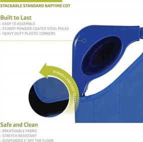 img 2 attached to Get A Good Night'S Rest With Pearington'S Set Of 5 Stackable Blue Naptime Cots