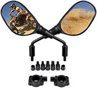 enhance your motorcycle's safety: topmount universal atv rear view side mirrors with handlebar compatibility and easy mounting logo